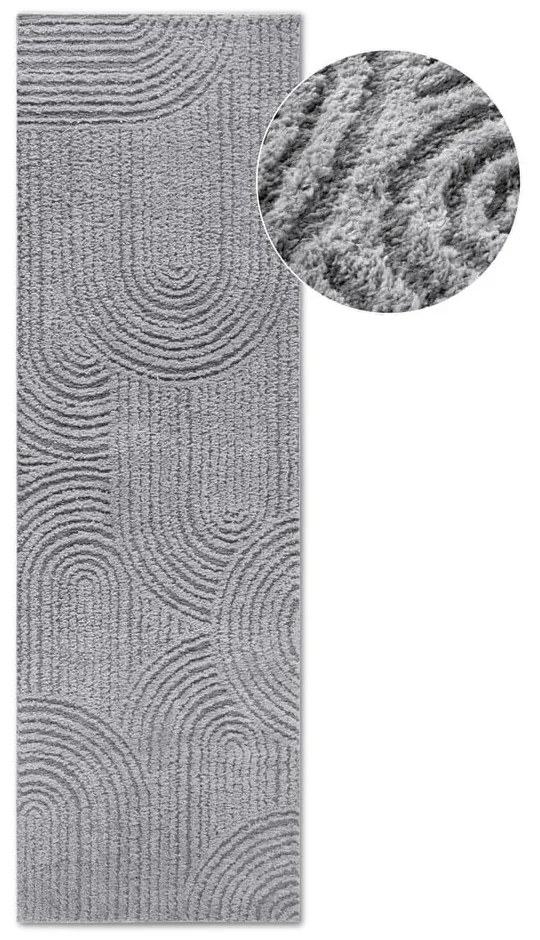 Szürke futószőnyeg 80x240 cm Chappe Light Grey – Elle Decoration