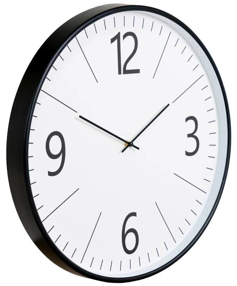 Biel falióra, műanyag, fekete, fehér, hangtalan, 51 cm