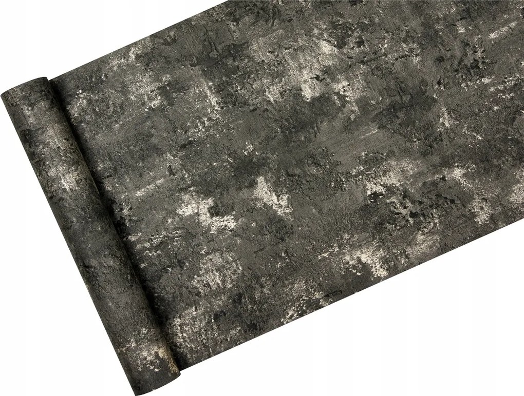 Mosható tapéta Dekoratív fekete rusztikus Vakolat