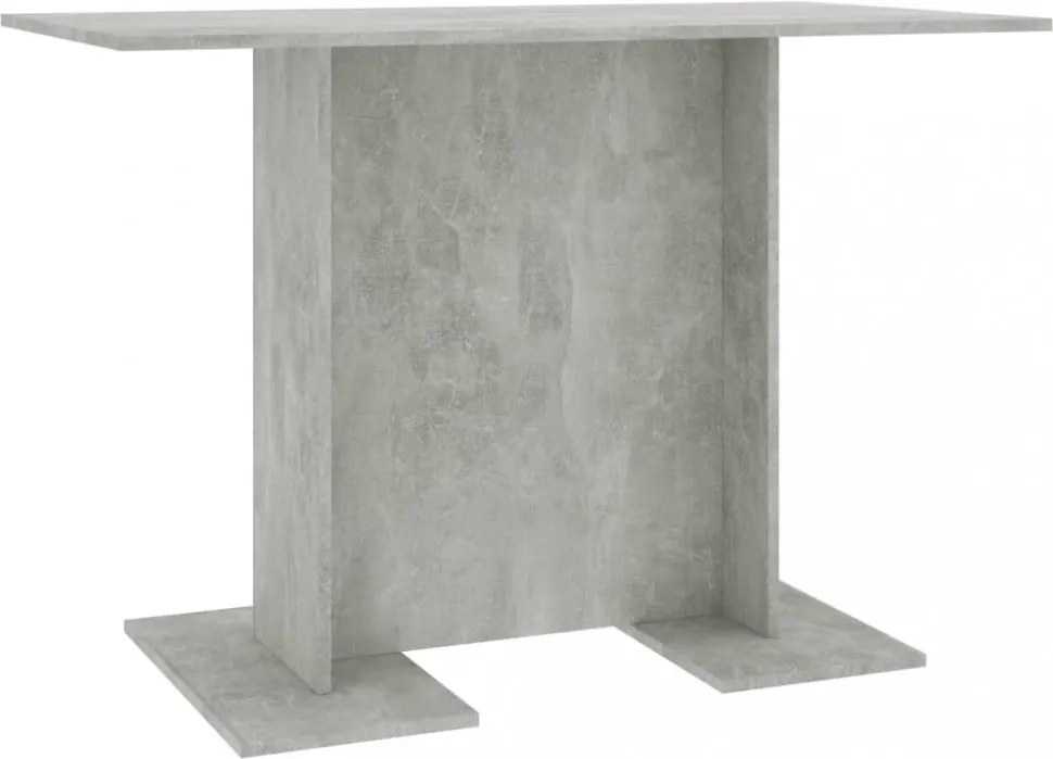 betonszürke szerelt fa étkezőasztal 110 x 60 x 75 cm