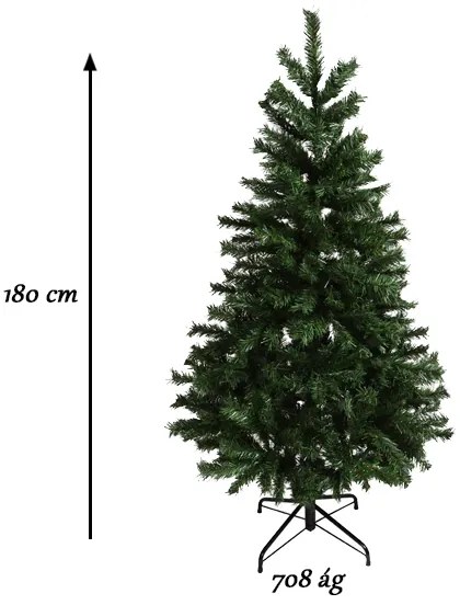 Nordmann műfenyő fém talppal, 4 méretben-180 cm