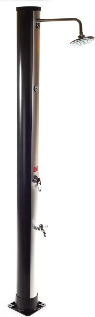 Hawaj Kerti szolár zuhany Uno 38 l nagyméretű zuhanyrózsával fekete - ezüst