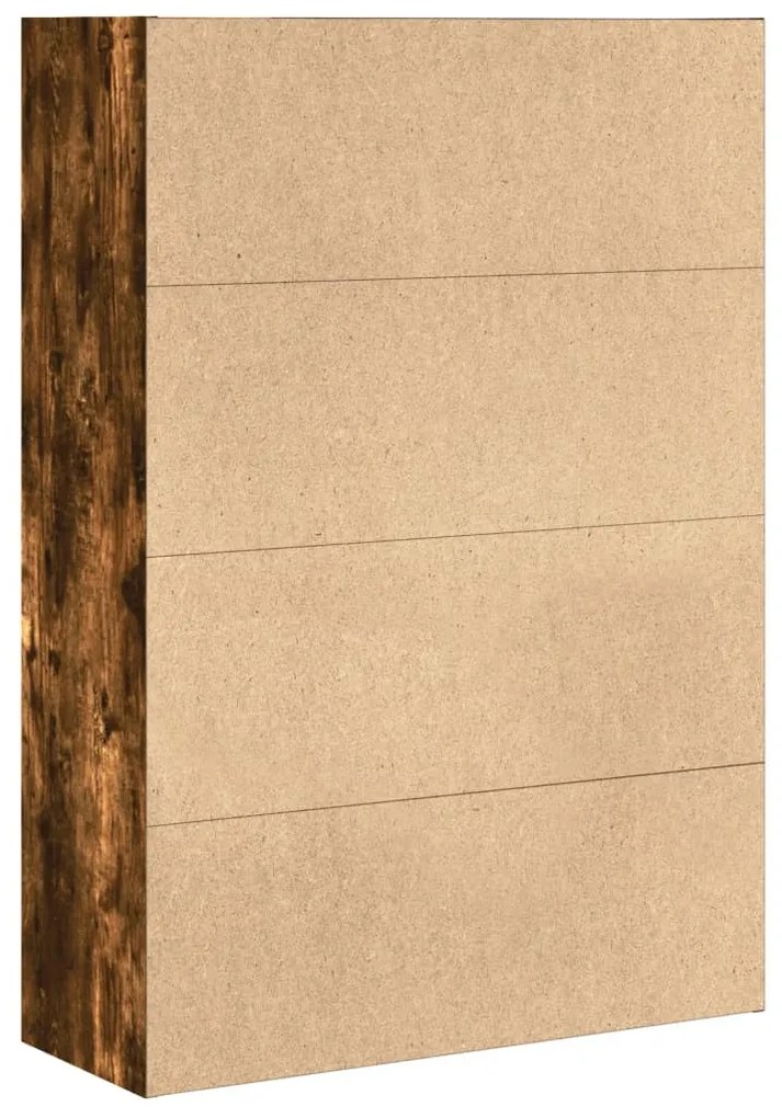 füstös tölgy színű szerelt fa könyvespolc 80 x 30 x 114 cm
