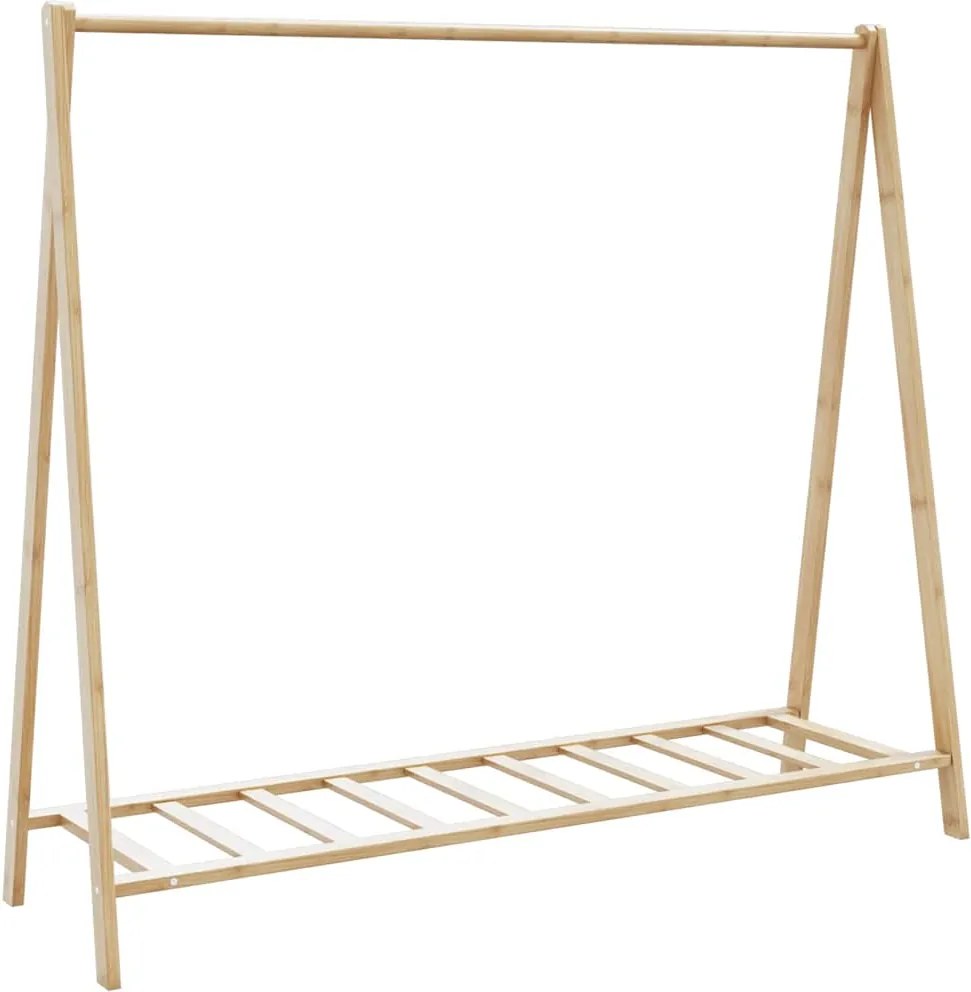 vidaXL bambusz ruhaállvány polcokkal 106 x 34 x 102 cm