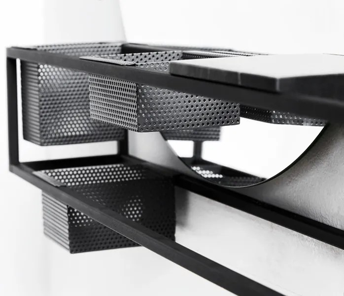 Tükrös polc rekeszekkel "Mirror Box" - Woud