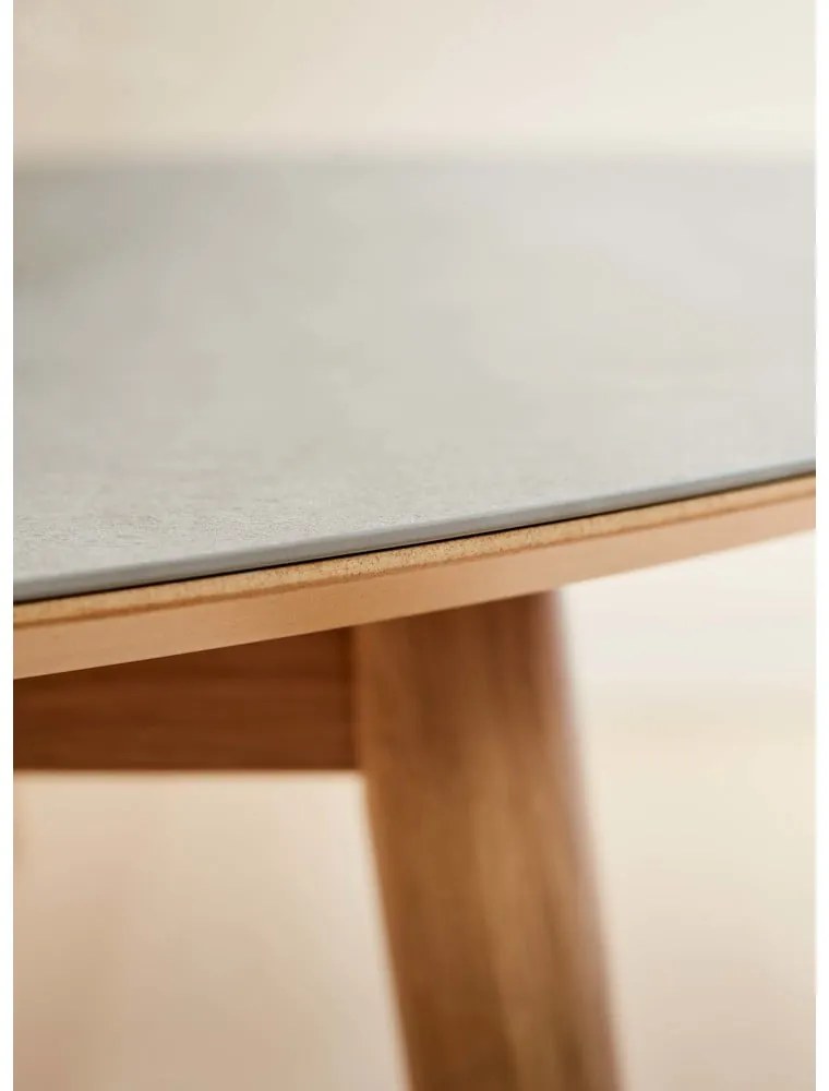 Kerek bővíthető étkezőasztal kerámia asztallappal ø 135 cm Meza – Hammel Furniture