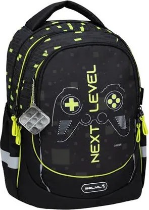 Iskolatáska, cipzáras, BELMIL Leisure Plus Neon Play, neon kontroller (BL3388731F)