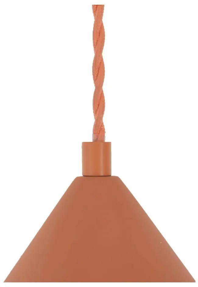 Téglavörös függőlámpa kő búrával ø 30 cm Vilma – SULION