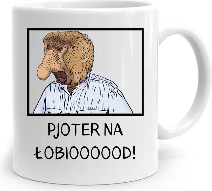 Vicces Bögre Hordozó Janusz Pjoter A Fejen! fényképes nyomtatással