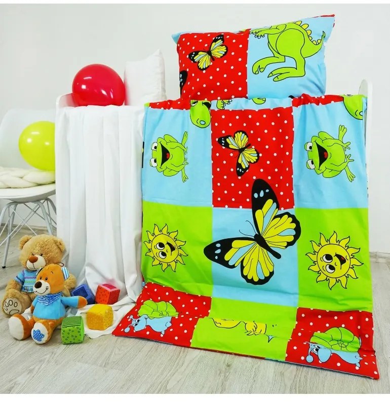 EMI színes, állat mintás gyerek ágyneműhuzat, A standard egyszemélyes ágy szett tartalma: 1x 140x200 + 1x 70x90