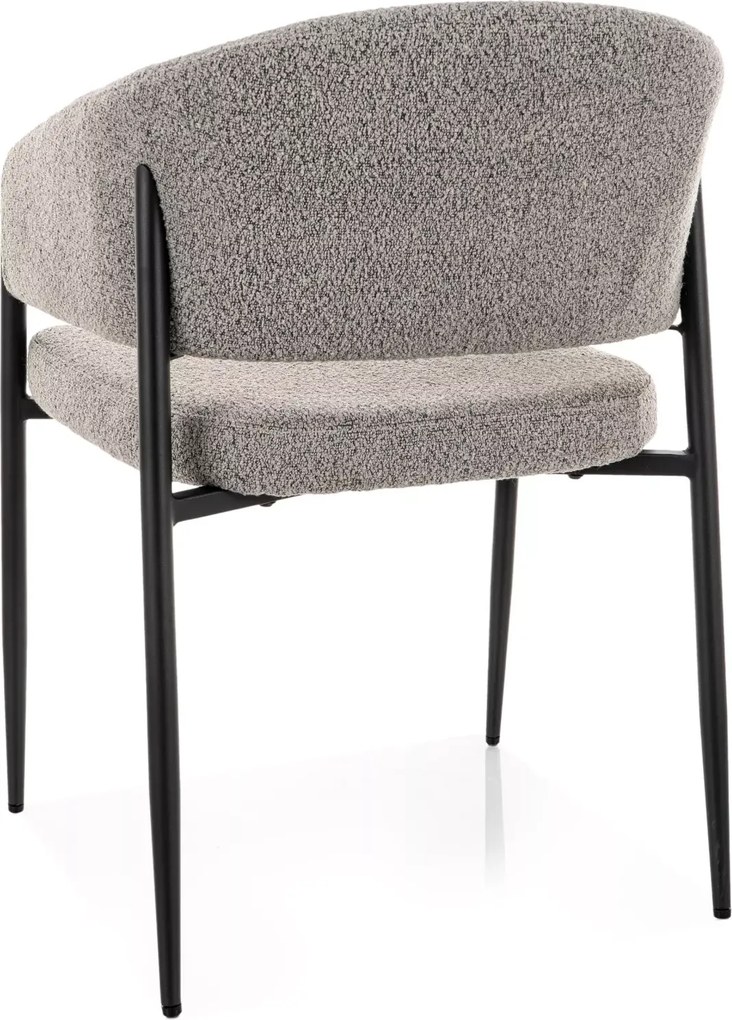 Étkezőszék AKITA fekete lábakkal, szürke