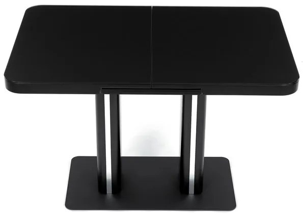 Bővíthető Étkezőasztal 120–160×80 cm, MDF, Fekete. HT-D1926 BK