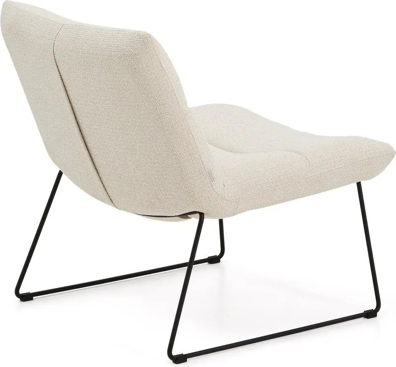 Bézs zsenília fotel Asen – Kave Home