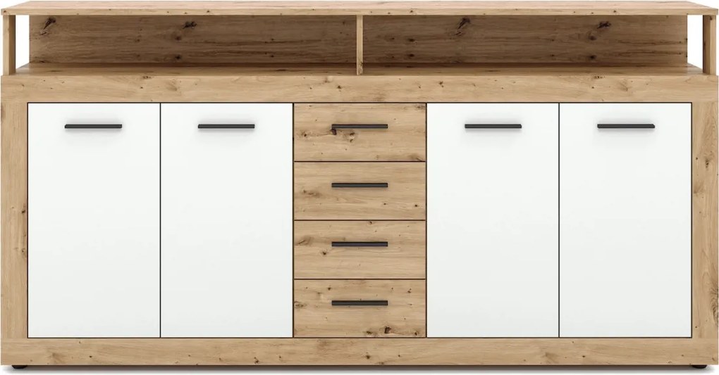 Komoda BLAGO 190 cm Dąb Artisan/Biały