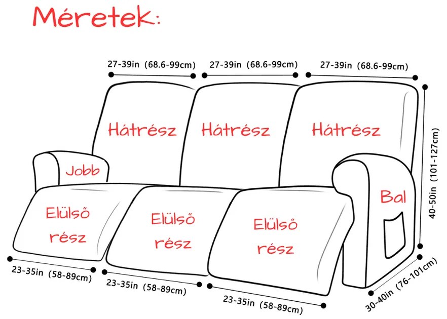 Relax Fotel Huzat (bársonyos, 3 üléses, fekete, rugalmas)