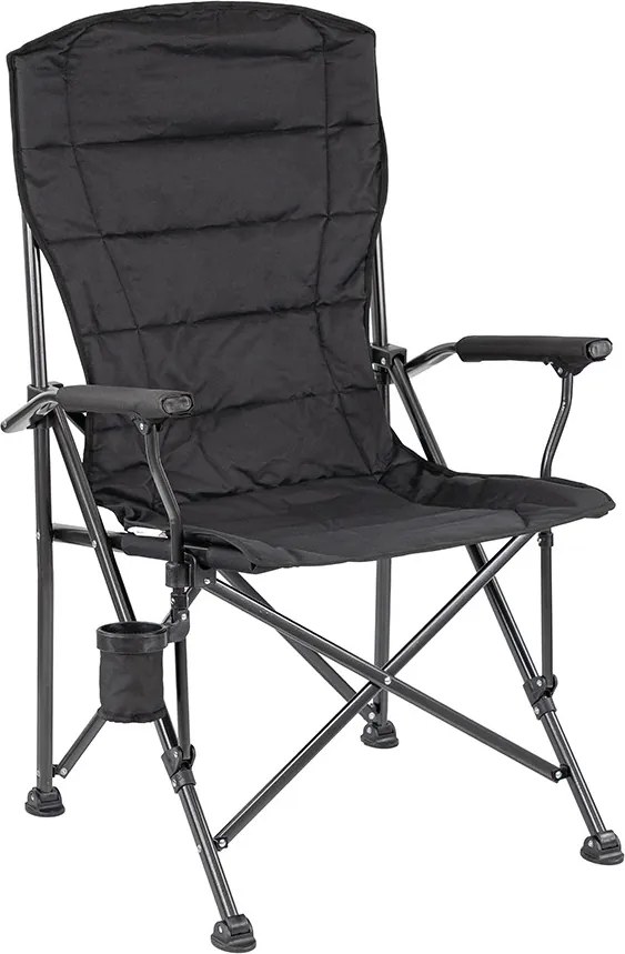 Leziter XL karfás horgász szék pohártartóval fekete