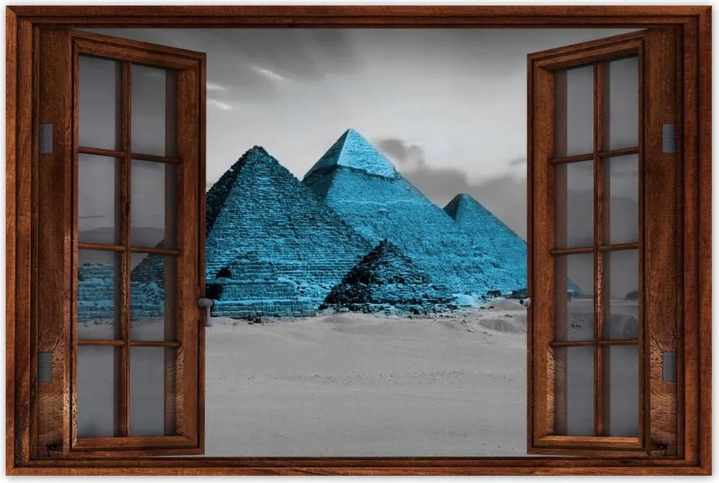 Poszterek 120x80 Kék piramisok