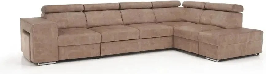 Ülőgarnitúra, bézs, jobbos, MALAGA BIG