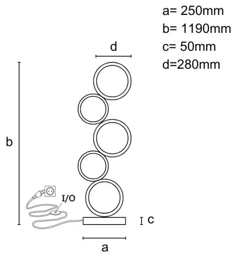 LED dimmelhető állólámpa LED/85W/230V 3000-6500K + távirányítóval