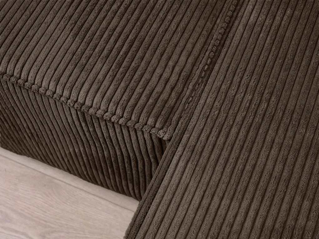 U alakú ülőgarnitúra SMART COSARO 295x140 cm, sötétbarna