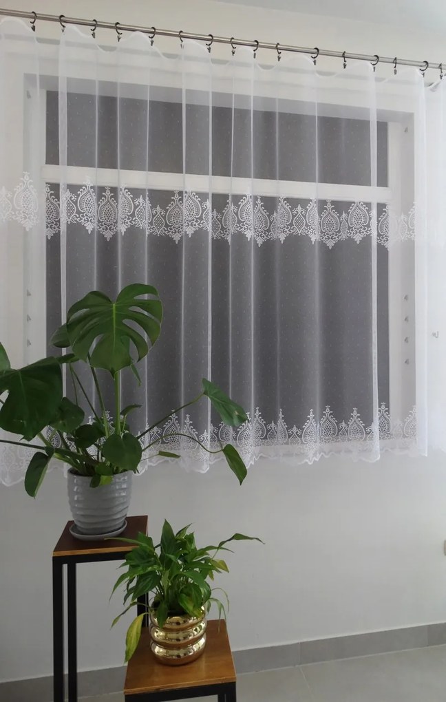 Mg Függöny jacquard 623/936 Fehér 300x160cm készre varrt Bt