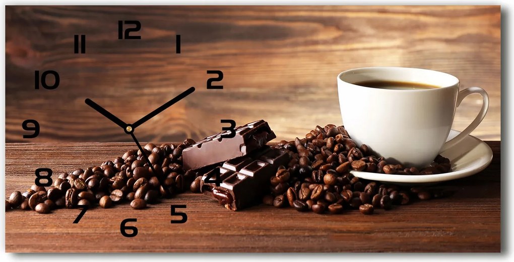 Üveg falióra Kávé és csokoládé 60x30 cm