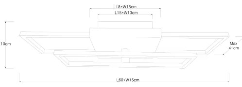 Globo 67276-18 - LED Mennyezeti lámpa KENDRA LED/18W/230V