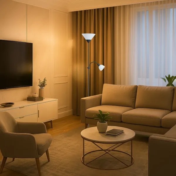 Brilagi - Állólámpa ARIANA 1xE27/100W/230V + 1xE14/25W fekete