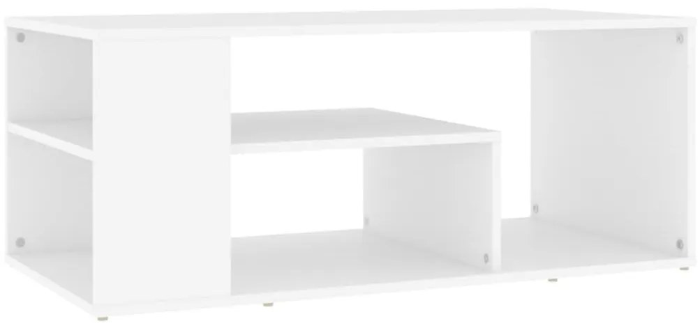 Fehér szerelt fa dohányzóasztal 100 x 50 x 40 cm