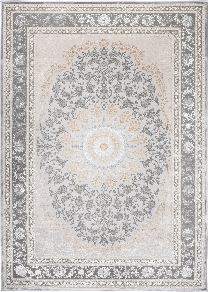 Hera Szőnyeg 120x170 Stílusos Modern Divatos Fényes krém Bézs szürke w11