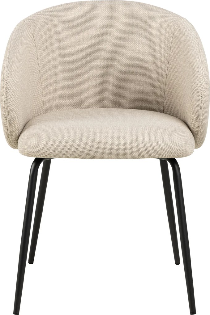 MAZZONI EXPORT CLARA Bézs (Basel 24 szövet)/fekete lábak - MODERN KÁRPITOZOTT KAGYLÓSZÉK LOFT STÍLUSÚ NAPPALIBA/ÉTKEZŐBE/IRODÁBA