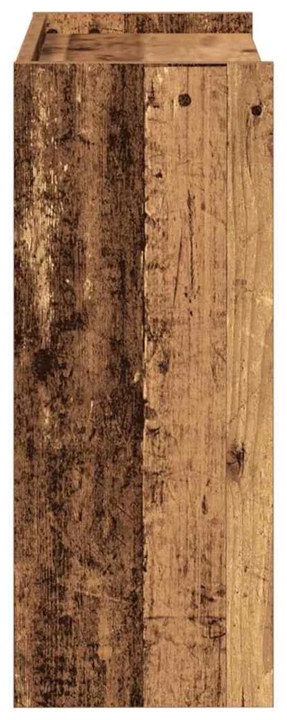 antik fa szerelt fa cipőtartó 60x25x62 cm