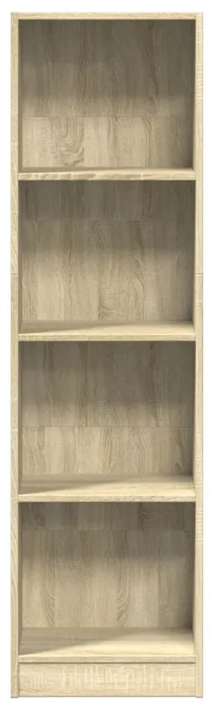 sonoma tölgy színű szerelt fa könyvszekrény 40 x 24 x 143 cm