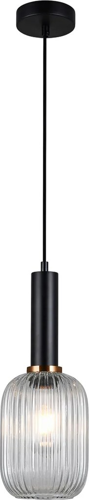 Italux glamour modern függeszték antiola fekete átlátszó itxpnd-5588-1m-bkcl