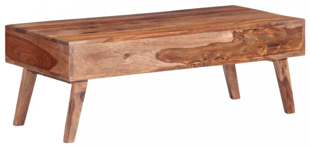 szürke tömör fa dohányzóasztal 110 x 50 x 40 cm