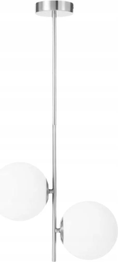 Függő lámpa silver Milano Twin tejgömbök