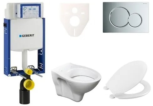 Fali WC szett Geberit befalazáshoz + Ceramia S-Line Pro WC 110.302.00.5NR2