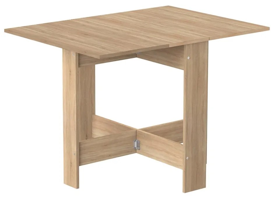 Bővíthető étkezőasztal tölgyfa dekorral 76x28 cm Papillon – TemaHome