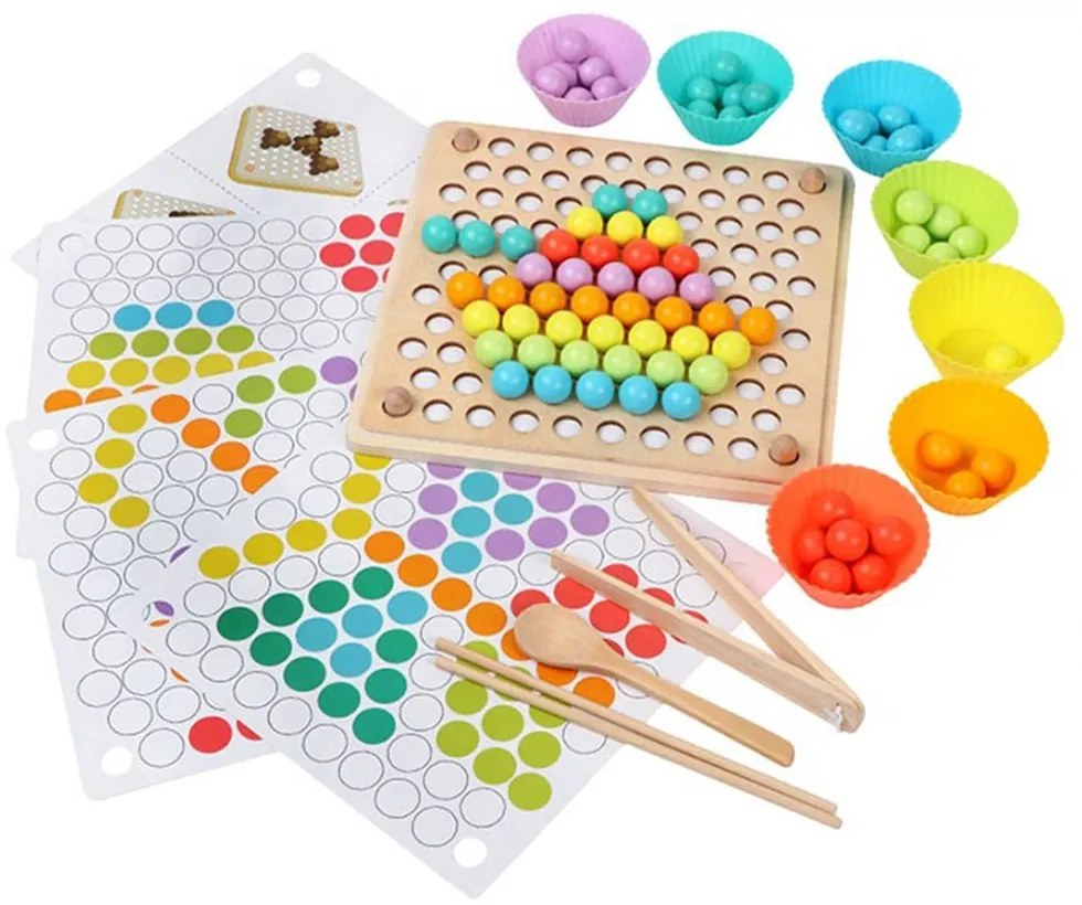 Golyó mozaik kirakó Montessori fajáték