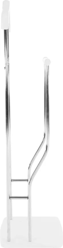 Fogas, néma szolga, króm + fehér, ELIAS