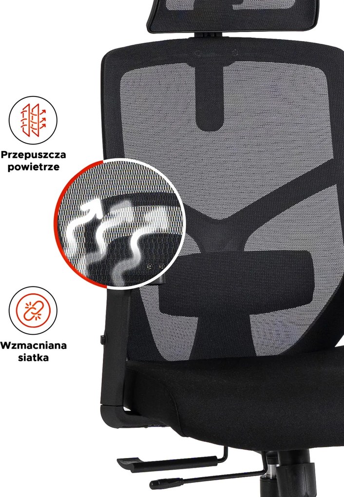 Forgószék ergonomikus fekete. BENTO