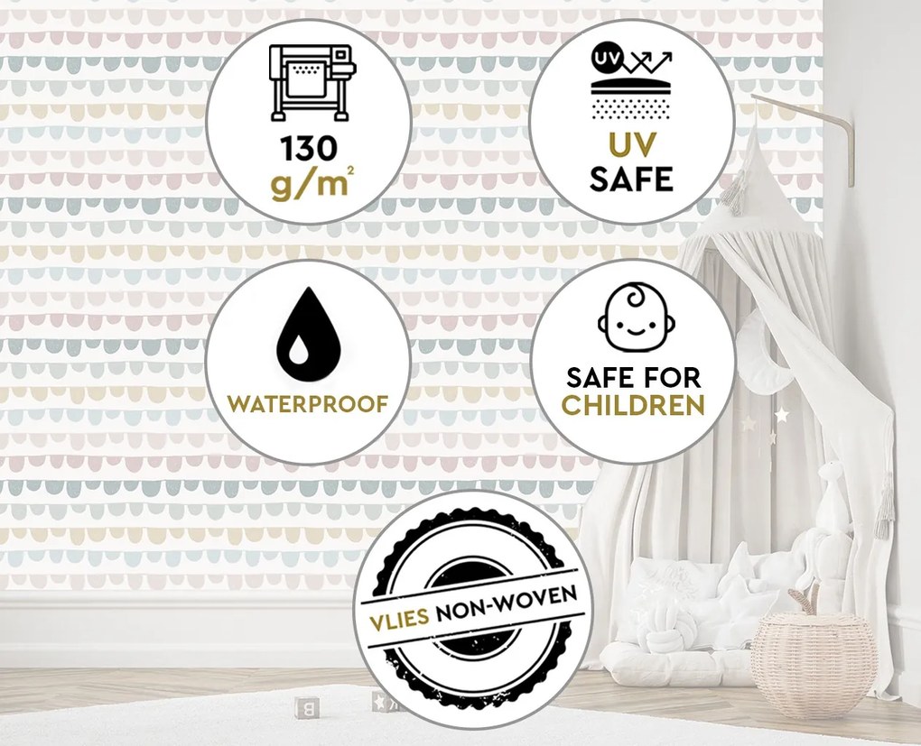 Gario Fotótapéta Scandi fodrok Anyag: Vlies, Méret: 100 x 70 cm