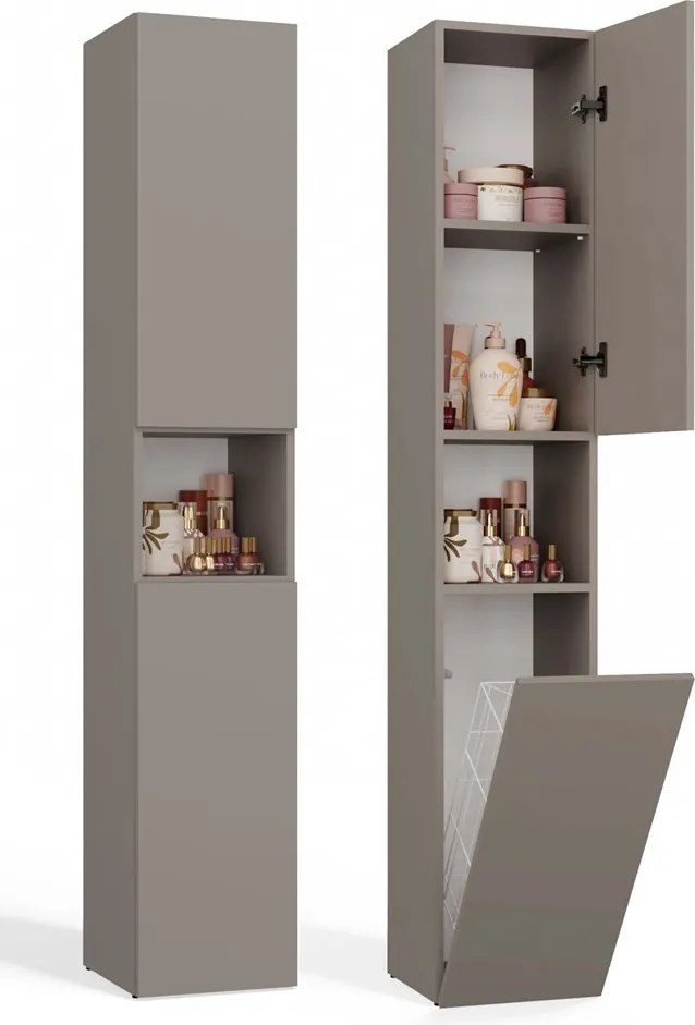 Faenza Nel III fürdőszoba szekrény, 30x31x174 cm, agyag színű