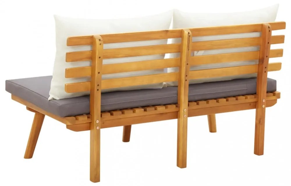 tömör akácfa kerti pad párnákkal 115 cm
