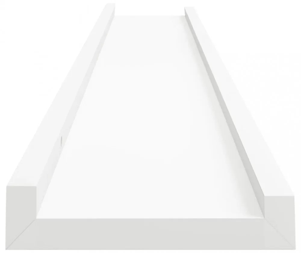 2 db fehér MDF szegélypolc képkeretekhez 80 x 9 x 3 cm