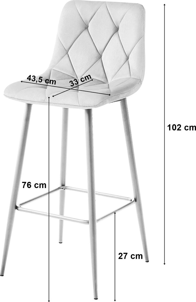 Sötét rózsaszín bárszék NADO VELVET tölgy dekorációjú lábakkal