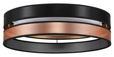 Duolla-LED Mennyezeti lámpa ROLLER DUO SHINY LED/24W/230V átm. 45 cm fekete/réz