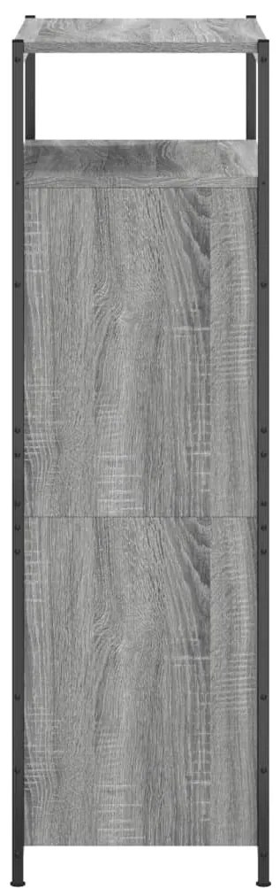 szürke sonoma színű szerelt fa cipőszekrény 60x34x112 cm