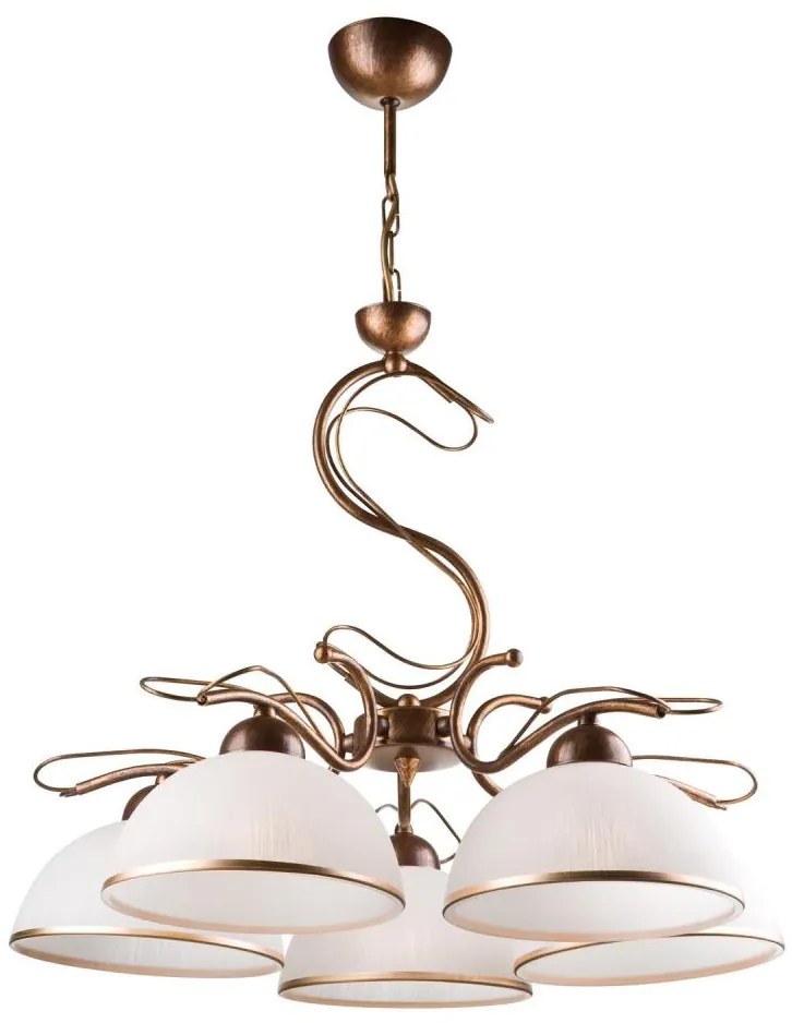 Láncos csillár COBRA 5xE27/60W/230V bronz/patina