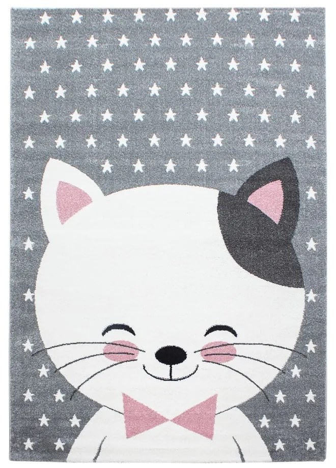 Rózsaszín-szürke gyerek szőnyeg 80x150 cm Kids – Ayyildiz Carpets